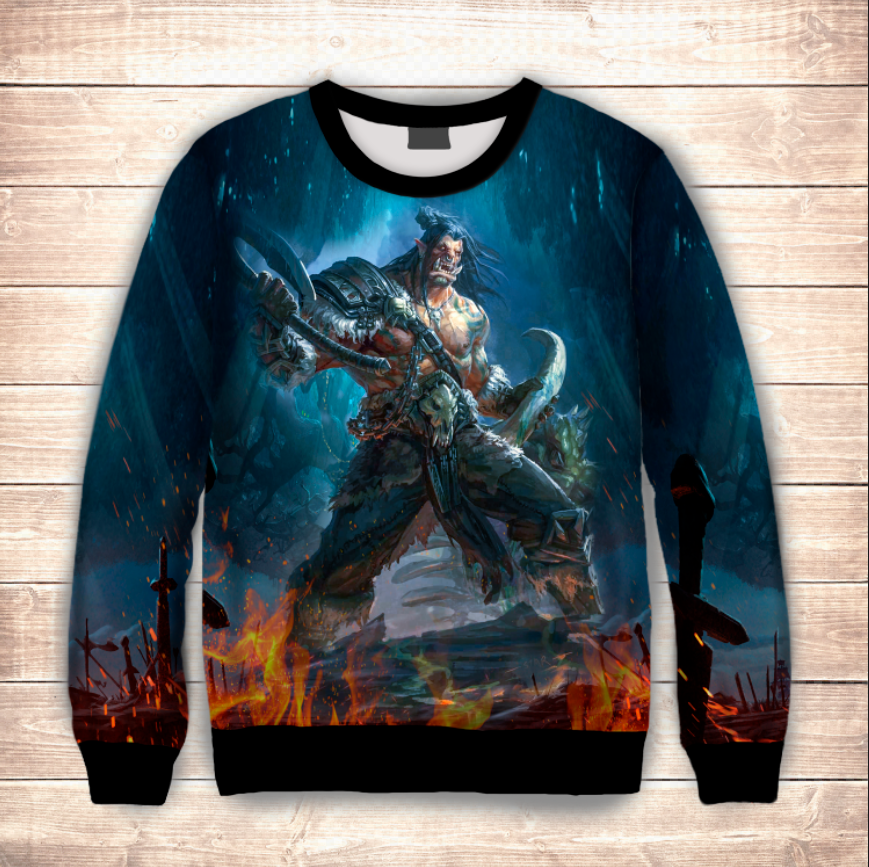 Світшот 3D GROM WARCRAFT ВСІ Розміри Преміум тканина