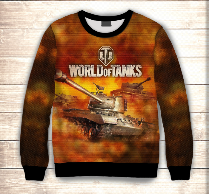 Світшот Танки у вогні ВСІ Розміри Преміум тканина