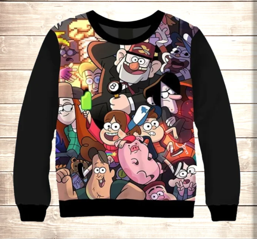 Світшот 3D Гравіті фолз ВСІ Розміри Преміум тканина