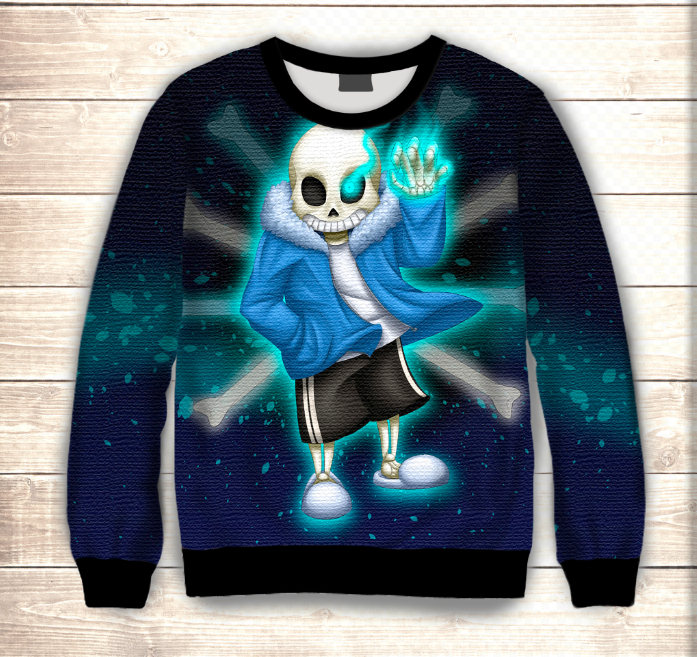 Світшот 3D Sans Undertale-2 ВСІ Розміри Преміум тканина