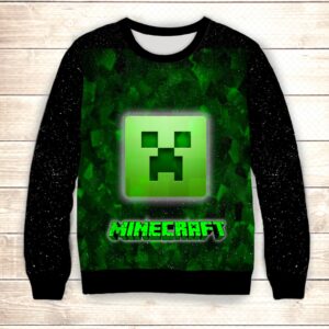 Світшот 3D Minecraft/Свитшот Майнкрафт Лого ВСІ Розміри Преміум тканина