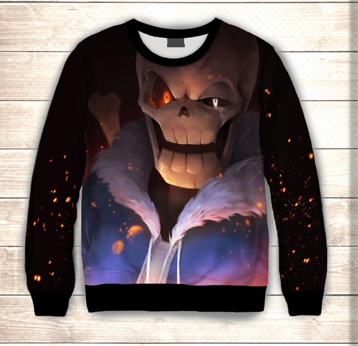 Світшот 3D Papirus Undertale ВСІ Розміри Преміум тканина