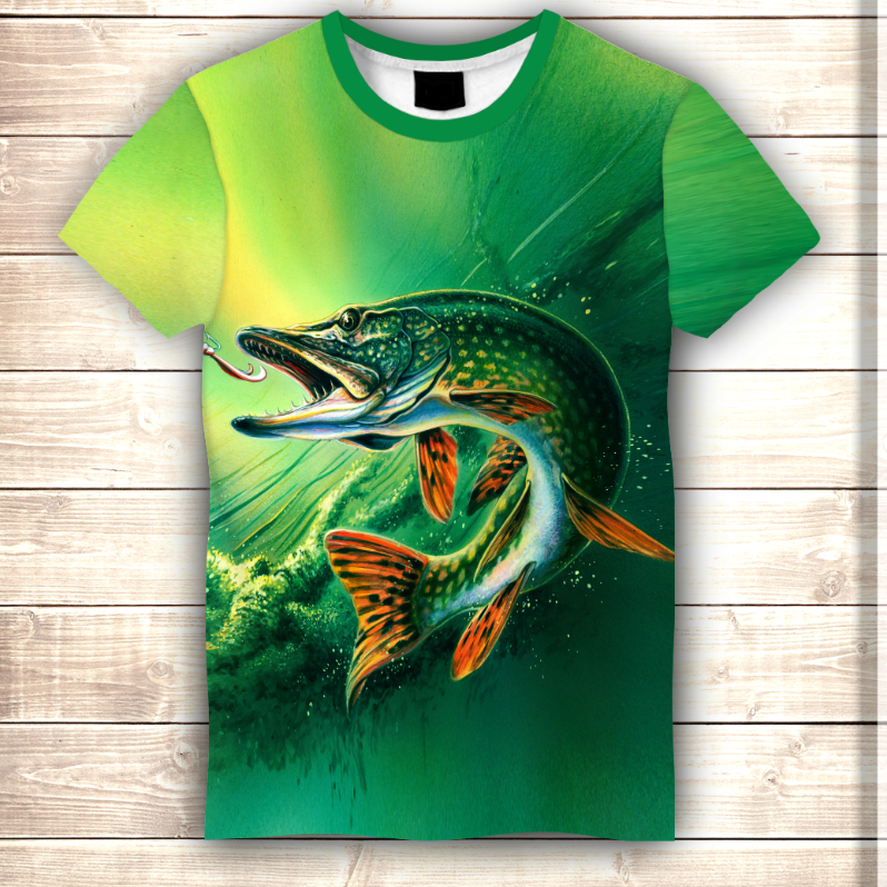 Футболка 3D справжньому рибалці ВСІ Розміри Преміум тканина