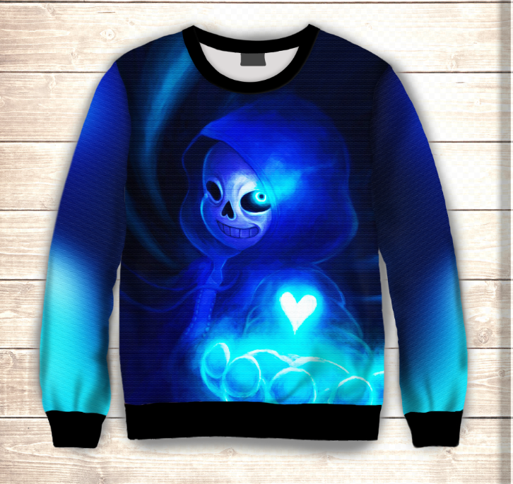 Світшот 3D Sans Undertale ВСІ Розміри Преміум тканина