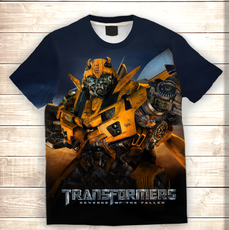 Футболка 3D Трансформери Бамблбі ВСІ Розміри Преміум тканина