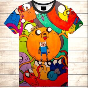 Футболка 3D Джейк і Фінн Час пригод ВСІ Розміри Преміум тканина