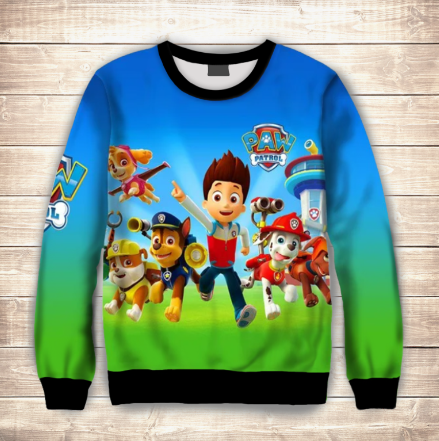 Світшот 3D Щенячий патруль PAW PATROL ВСІ Розміри Преміум тканина