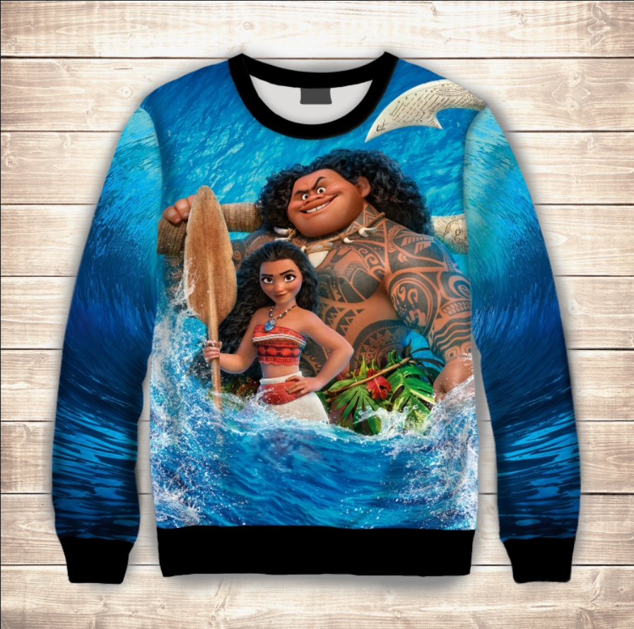 Світшот 3D Ваяна / Moana ВСІ Розміри Преміум тканина