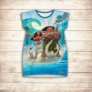 Плаття-туніка 3D для дівчат Моана і Мауі. Перемога ВСІ Розміри Преміум тканина