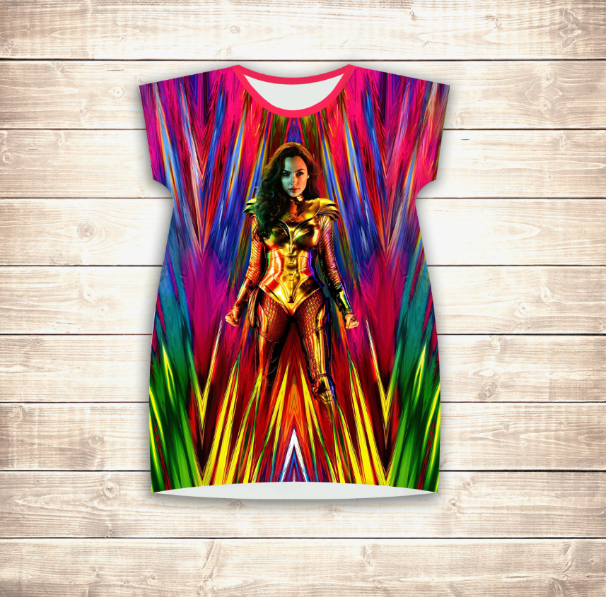 Плаття-туніка 3D для дівчат Супержінка ВСІ Розміри Преміум тканина