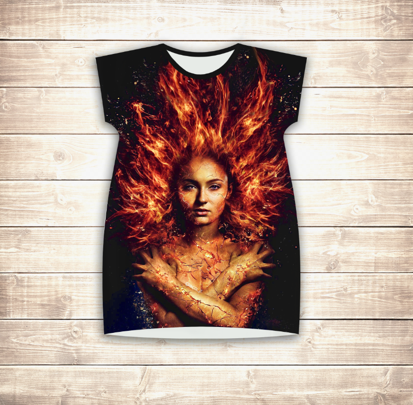 Плаття-туніка 3D для дівчат Фенікс ВСІ Розміри Преміум тканина