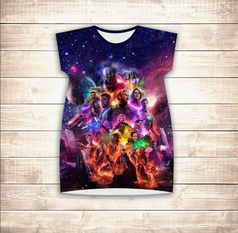 Плаття-туніка 3D Avengers (для дівчат і жінок) ВСІ Розміри Преміум тканина