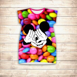 Плаття-туніка 3D Міккі і цукерки (для дівчат і жінок) ВСІ Розміри Преміум тканина