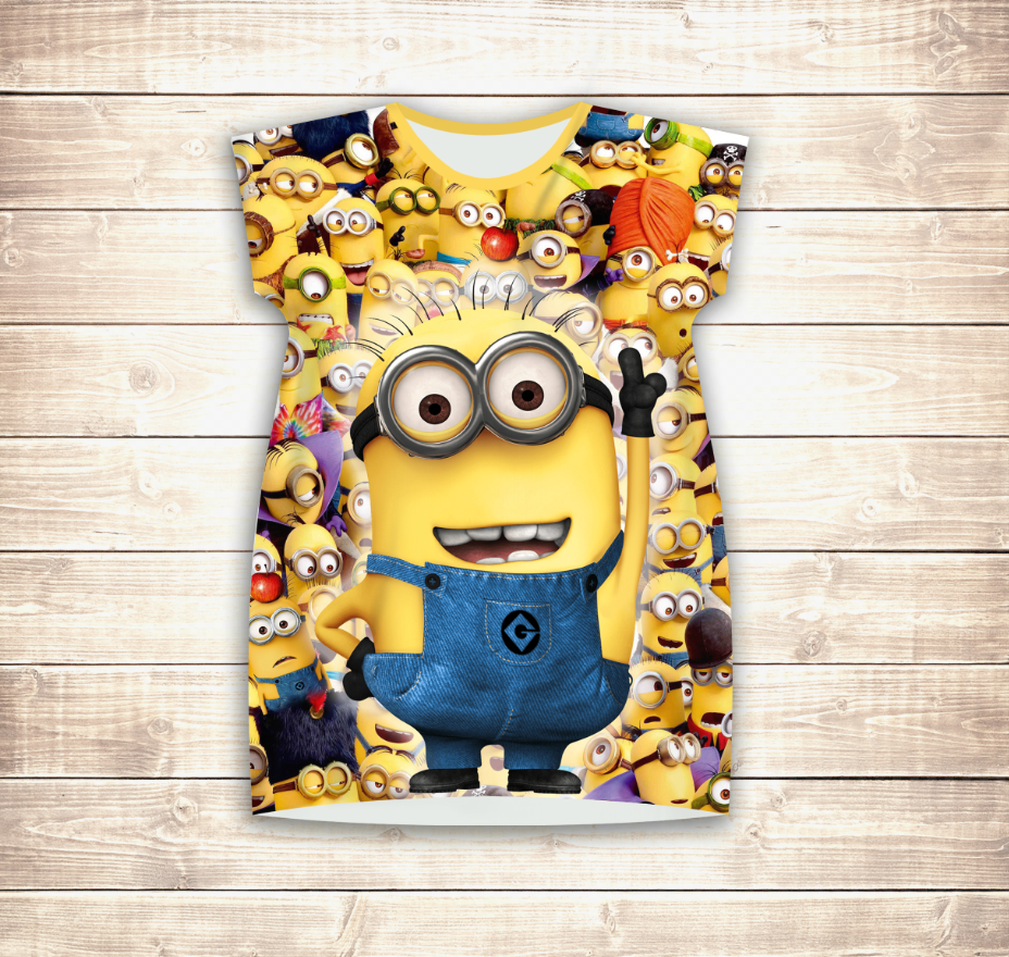 Плаття-туніка 3D Minions (для дівчат і жінок) ВСІ Розміри Преміум тканина