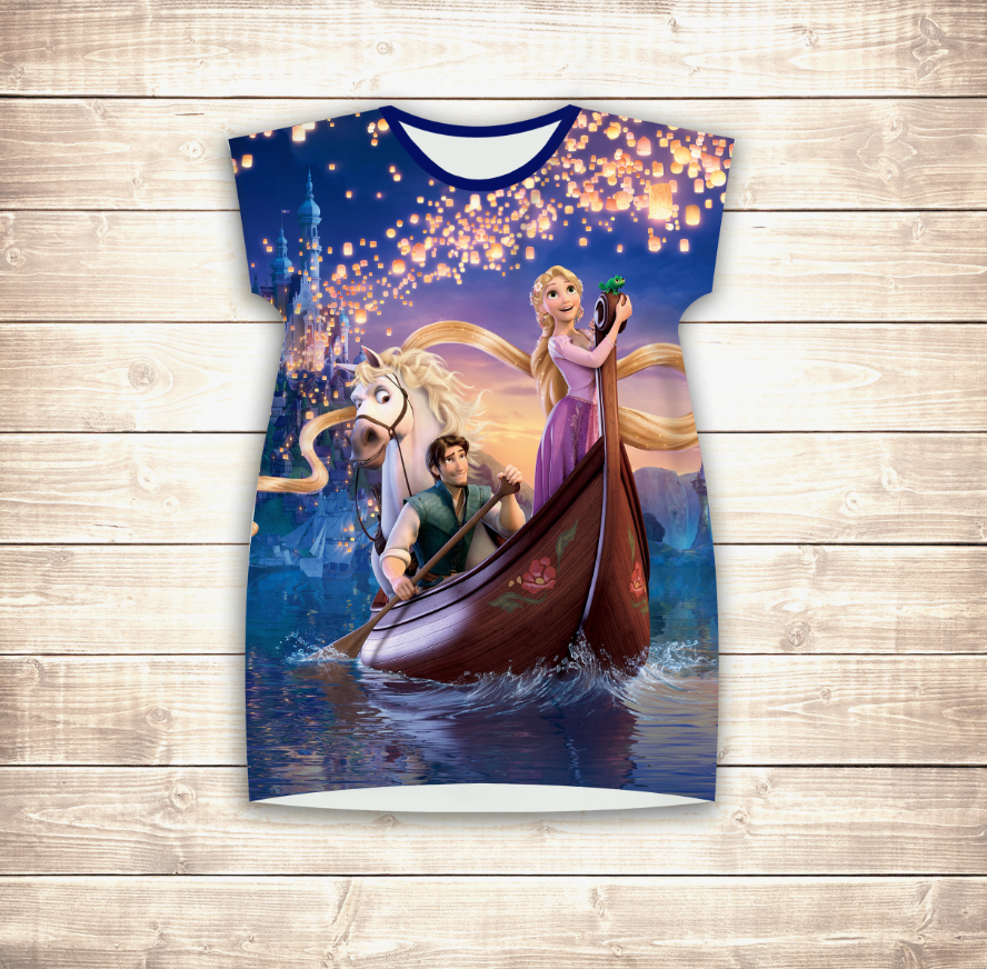 Плаття-туніка 3D Рапунцель і Юджин (для дівчат і жінок) ВСІ Розміри Преміум тканина