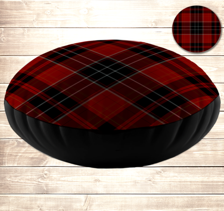 Подушка-пуфік Тартан 3490 червона 45х45 см.