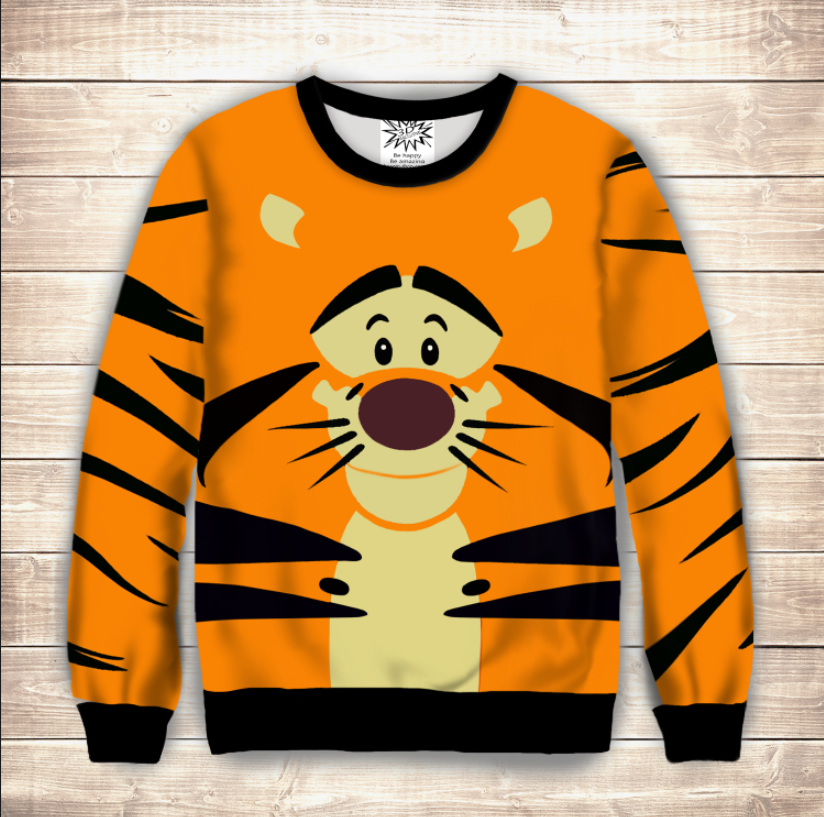 Світшот 3D Тигра / Тигруля ВСІ Розміри Преміум тканина