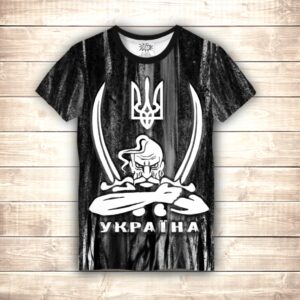 Футболка 3D Козак з шаблями ВСІ Розміри Преміум тканина