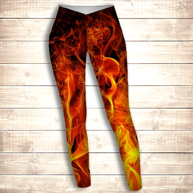 Лосини 3D-Вогонь ВСІ Розміри Преміум тканина