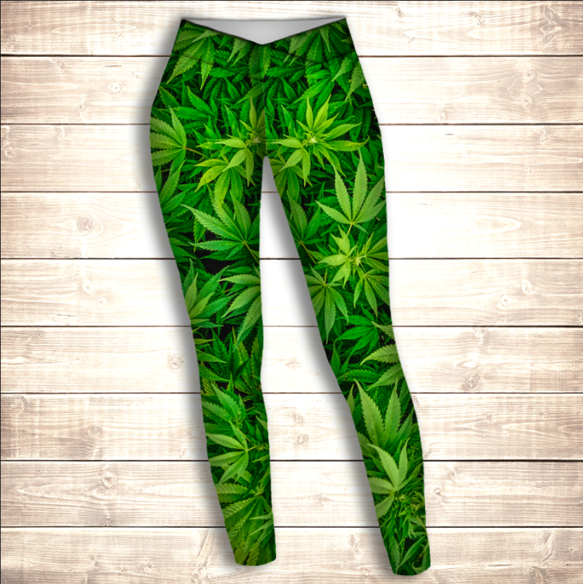 Лосини 3D-Канабіс ВСІ Розміри Преміум тканина