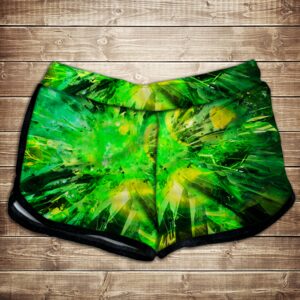 Шорти 3D принт жіночі-green_lazer ВСІ Розміри Преміум тканина