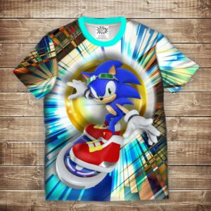 Футболка з принтом 3D Sonik Skate ВСІ Розміри Преміум тканина