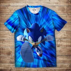 Футболка з принтом 3D Sonik Sprinter ВСІ Розміри Преміум тканина