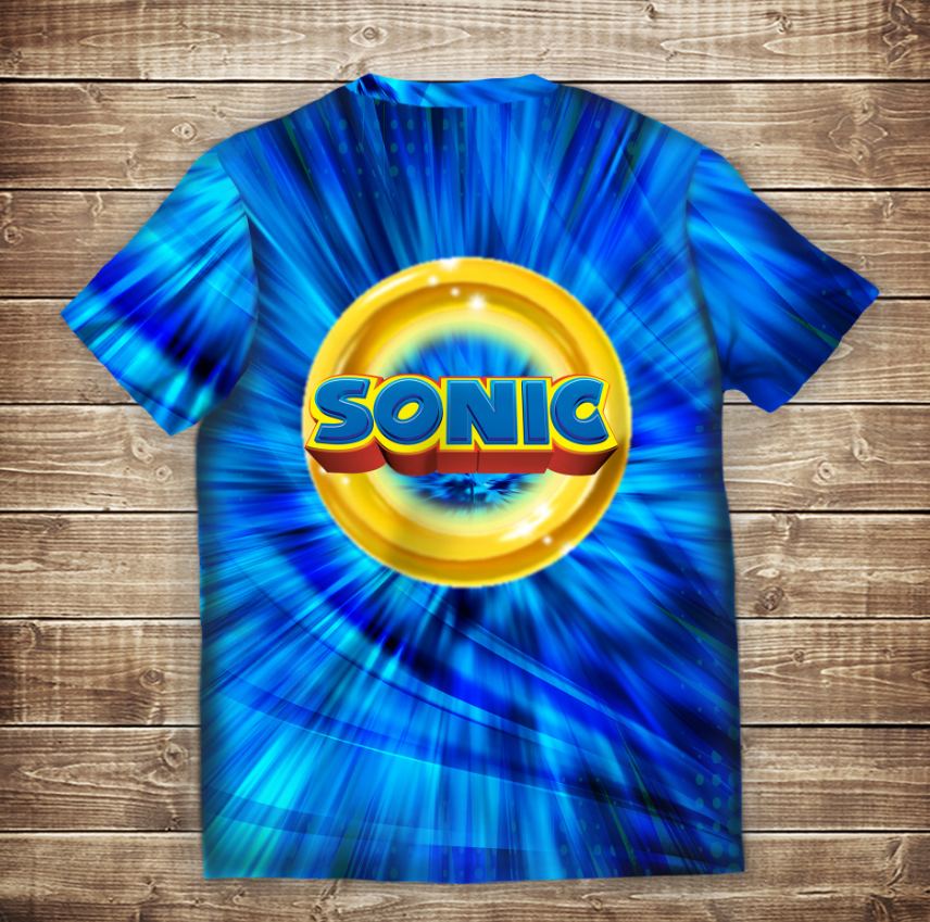 Футболка з принтом 3D Sonik Sprinter ВСІ Розміри Преміум тканина