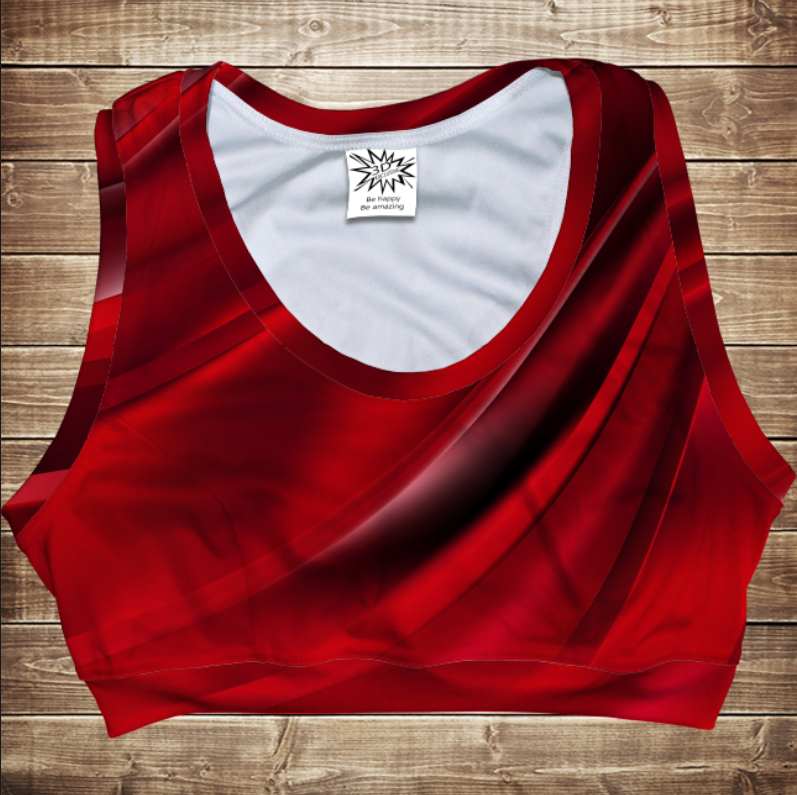 Топ спортивний 3D Red queen ВСІ Розміри Преміум тканина