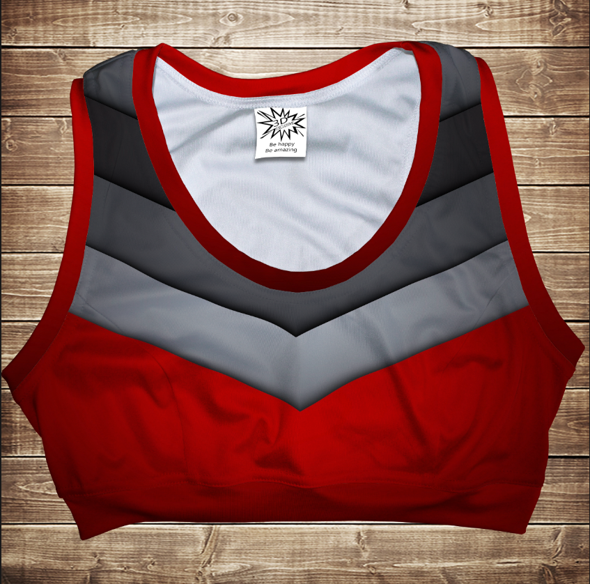 Топ спортивний 3D Fantastic tehno ВСІ Розміри Преміум тканина