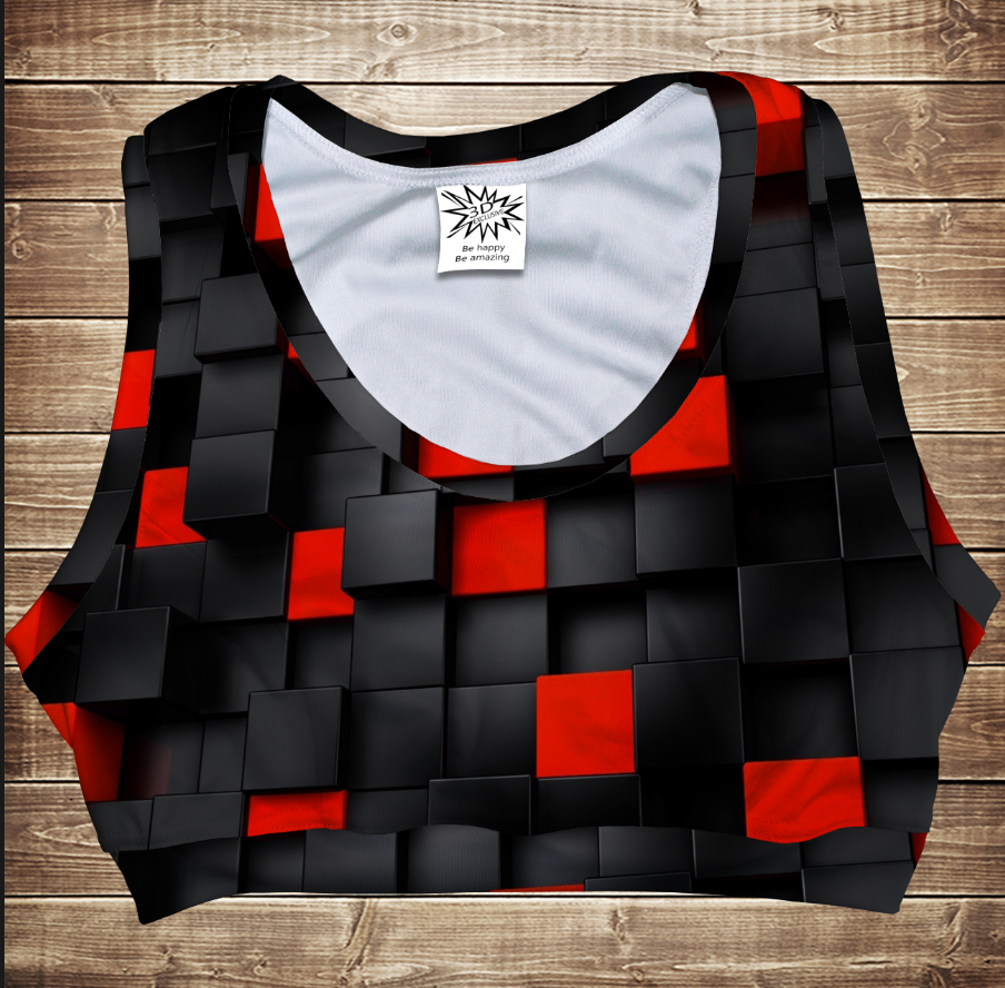 Топ спортивний 3D Undegraund red cub ВСІ Розміри Преміум тканина