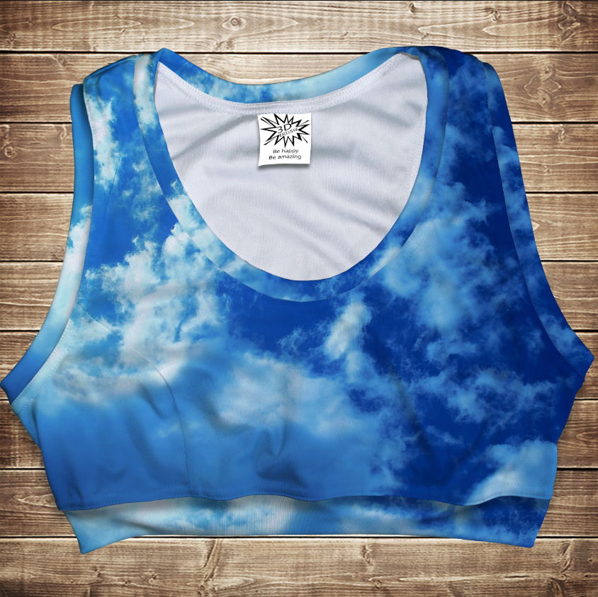 Топ спортивний 3D Blue sky ВСІ Розміри Преміум тканина