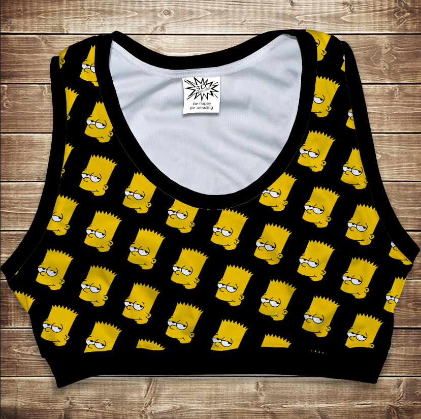 Топ спортивний 3D Bart head Pattern ВСІ Розміри Преміум тканина