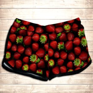 Шорти 3D принт жіночі-Полуниця ВСІ Розміри Преміум тканина