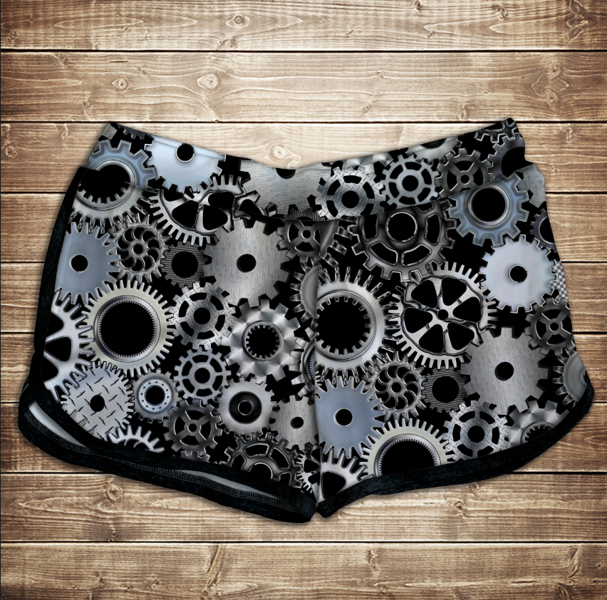 Шорти 3D принт жіночі- Механіка ВСІ Розміри Преміум тканина