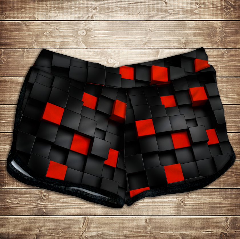 Шорти 3D принт жіночі- undegraund red cub ВСІ Розміри Преміум тканина