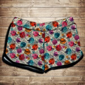 Шорти 3D принт жіночі-color sculls ВСІ Розміри Преміум тканина