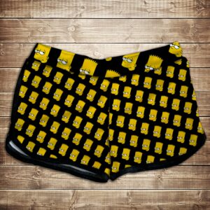 Шорті 3D принт жіночі-Bart head Pattern ВСІ Розміри Преміум тканина