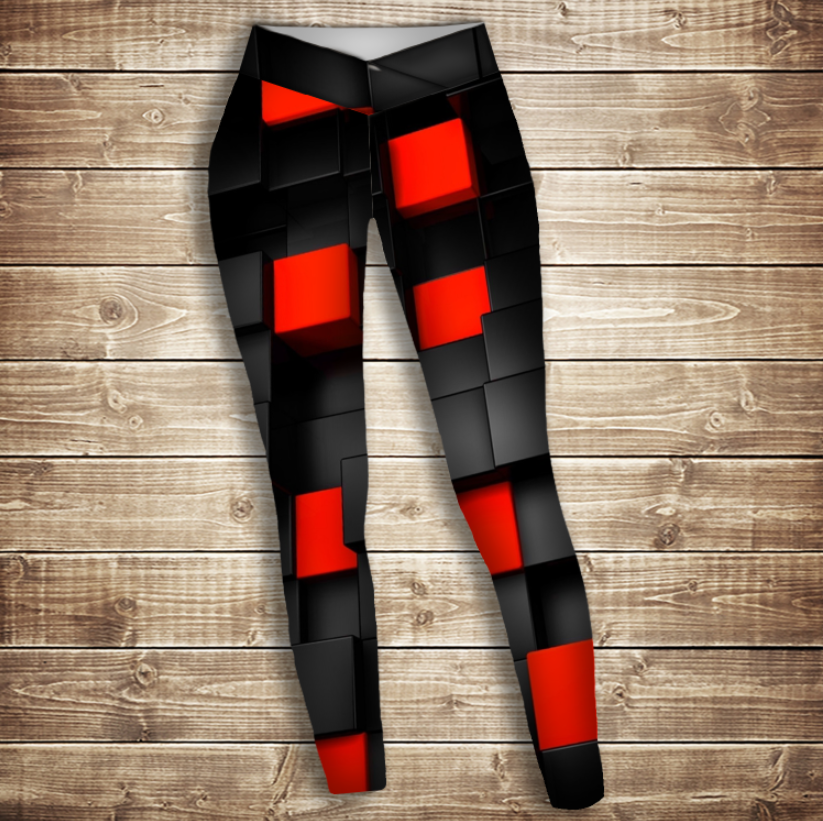 Лосини 3D-undegraund red cub ВСІ Розміри Преміум тканина