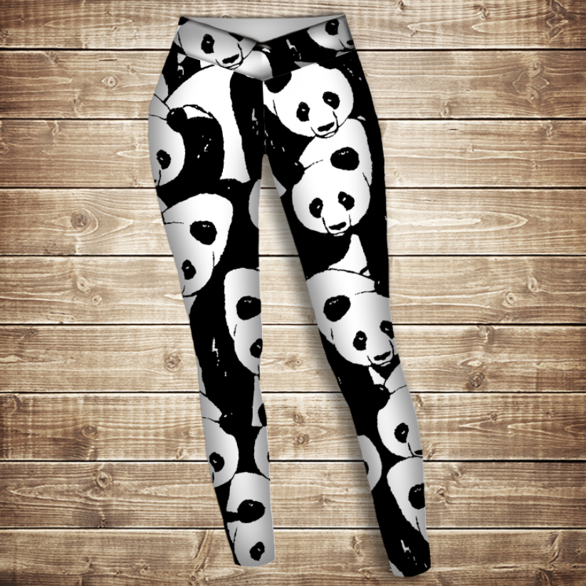 Лосини 3D-Світ панд ВСІ Розміри Преміум тканина