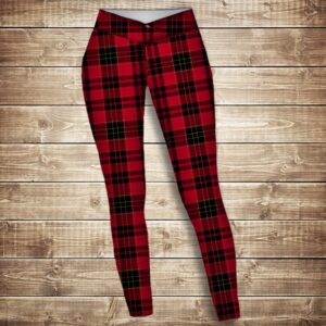 Лосини 3D-red tartan ВСІ Розміри Преміум тканина