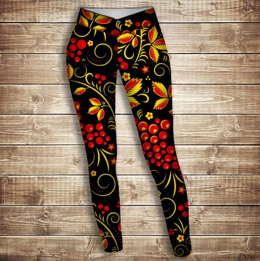 Лосини 3D-Горобина ВСІ Розміри Преміум тканина