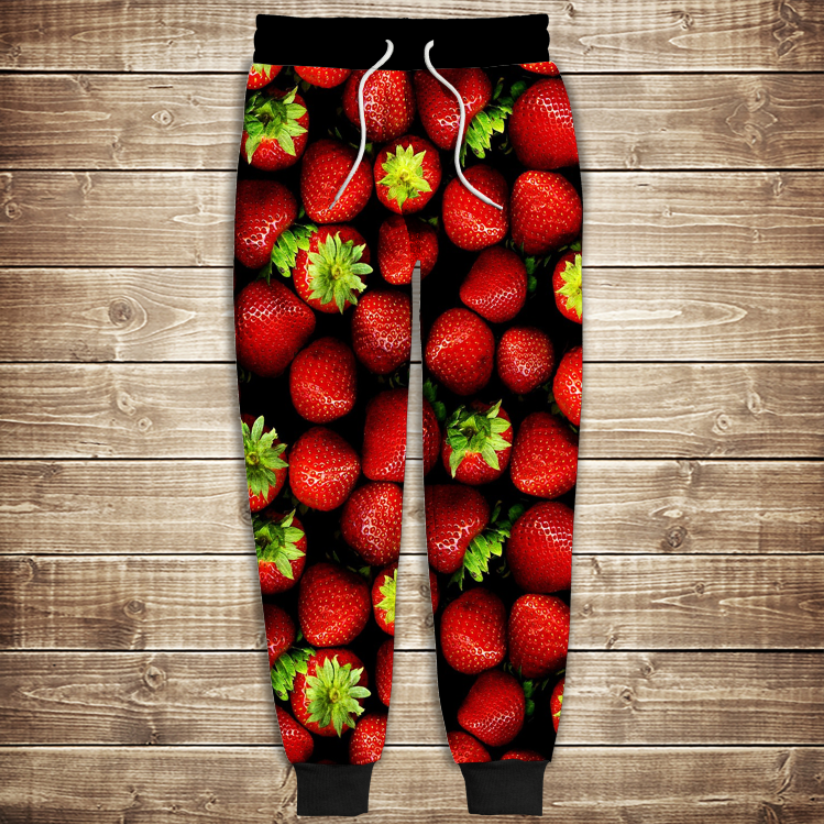 Штани 3D-Полуниця ВСІ Розміри Преміум тканина