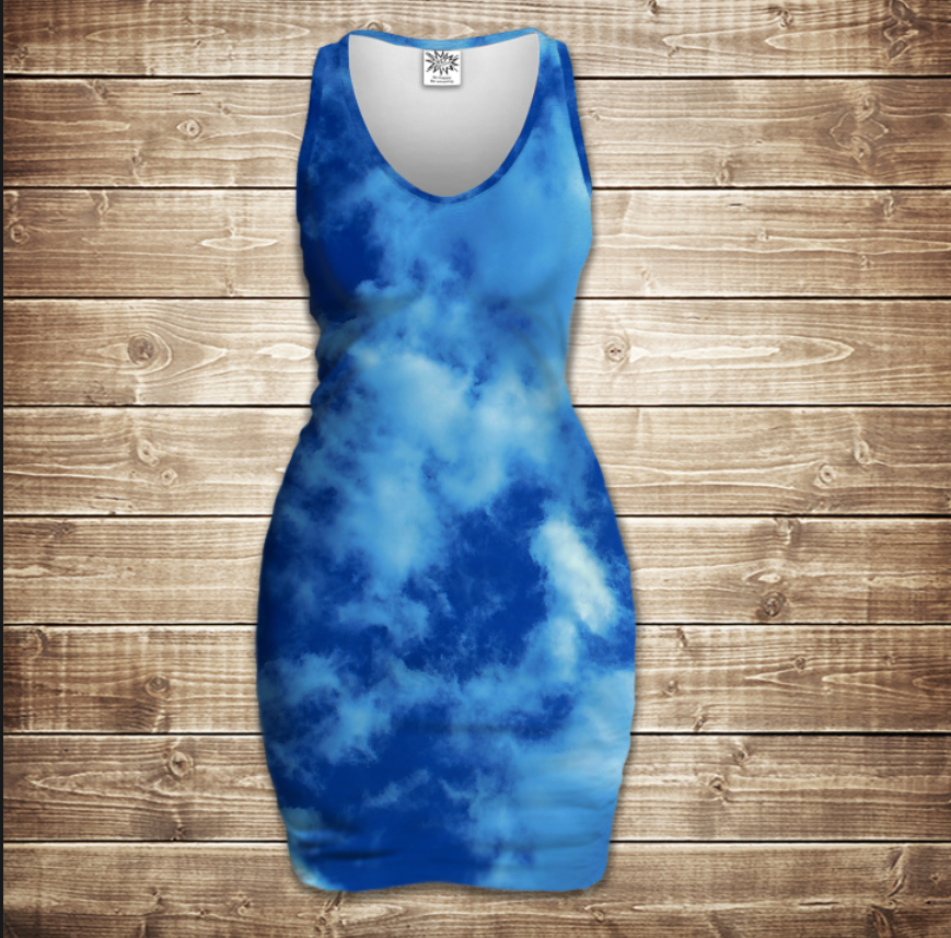 Плаття-майка 3D-Blue sky ВСІ Розміри Преміум тканина