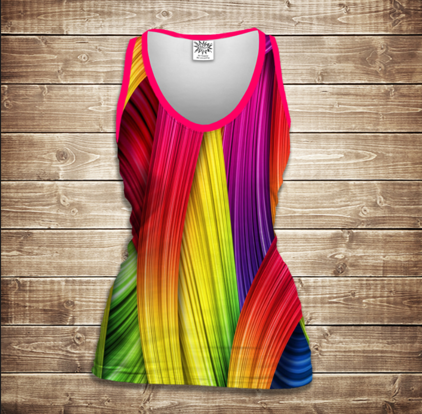 Майка 3D-Rainbow color ВСІ Розміри Преміум тканина