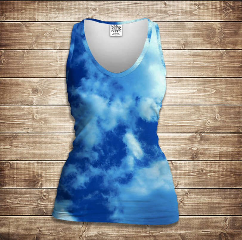 Майка 3D- Blue sky ВСІ Розміри Преміум тканина