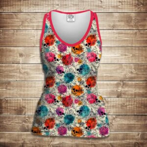 Майка 3D- Color sculls ВСІ Розміри Преміум тканина