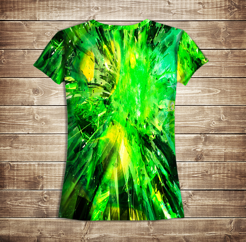 Футболка 3D-Green lazer ВСІ Розміри Преміум тканина