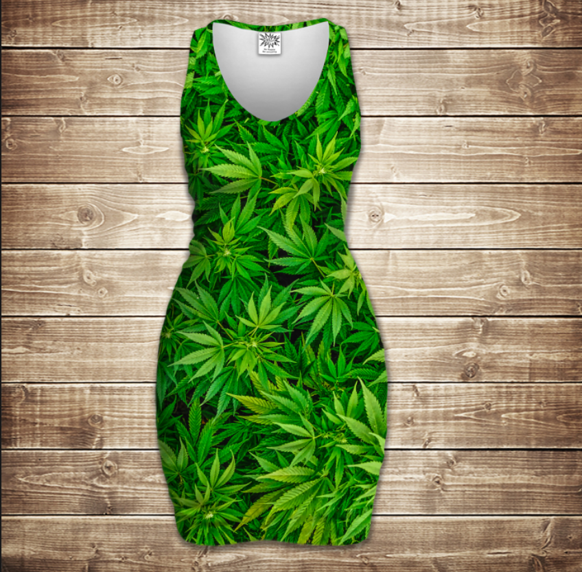 Плаття-майка 3D- Канабіс ВСІ Розміри Преміум тканина