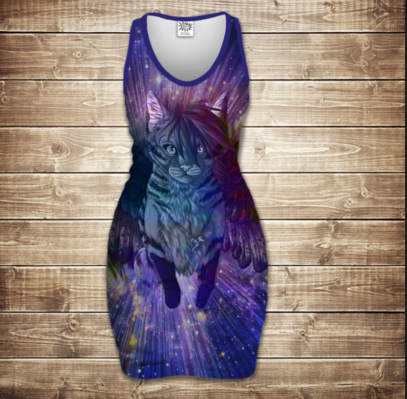 Плаття-майка 3D- Киця з крилами ВСІ Розміри Преміум тканина